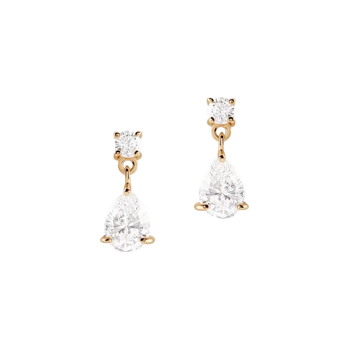 Boucles d’Oreilles Goutte Zircon Dorées Élégance Intemporelle