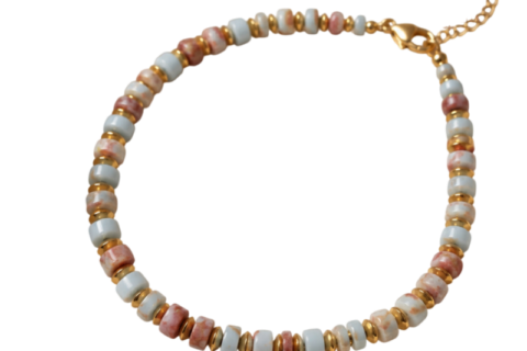 Bracelet Perlé Rosée Dorée