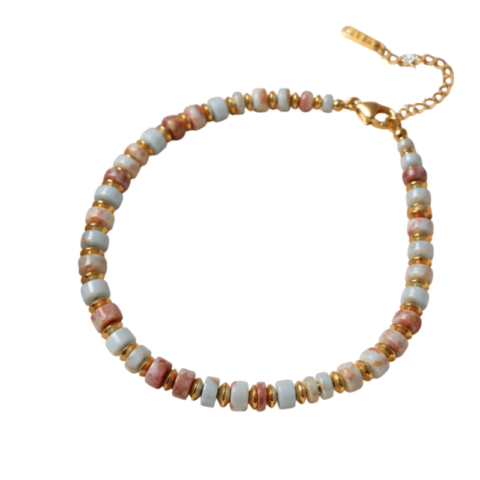 Bracelet Perlé Rosée Dorée
