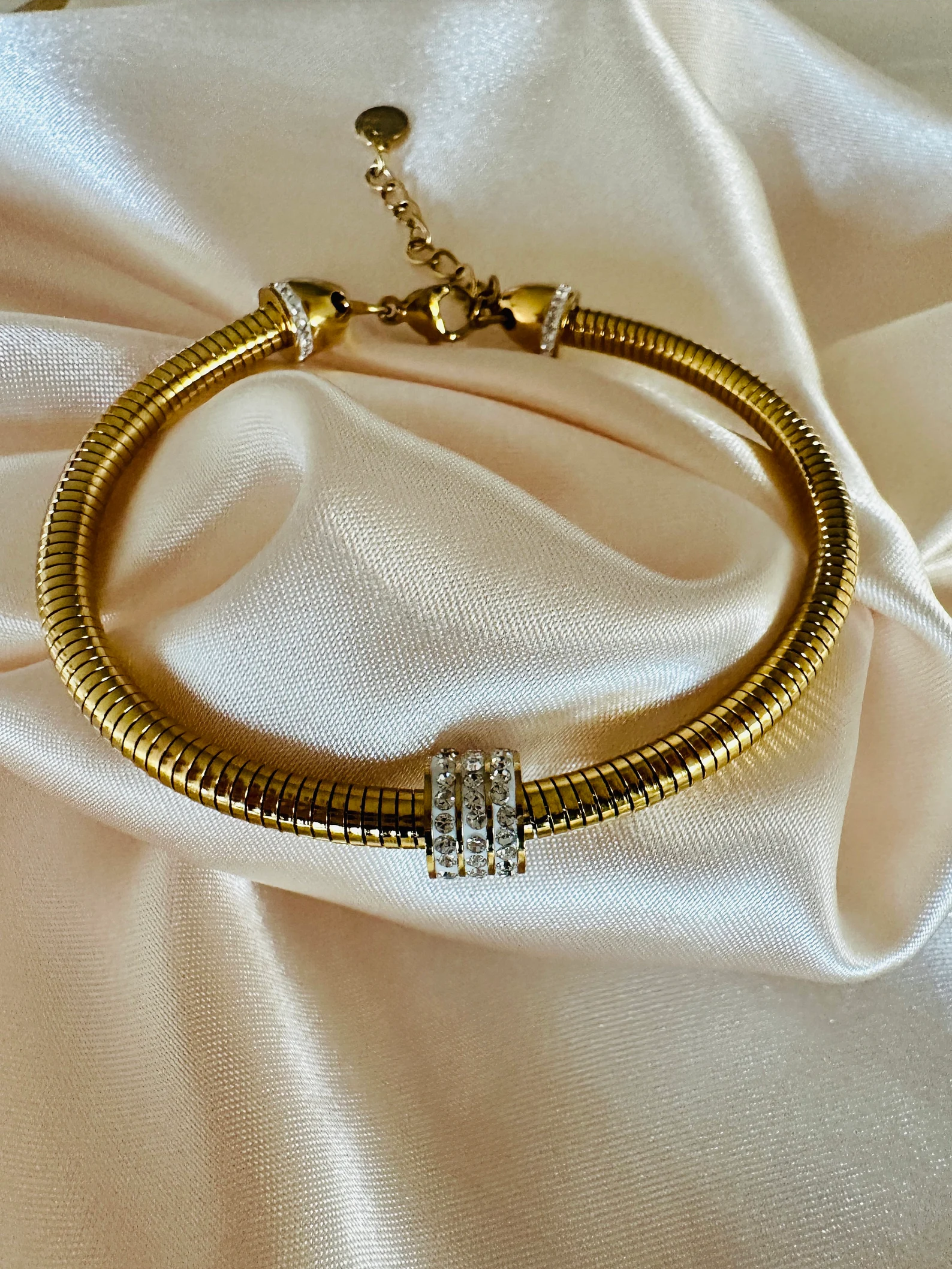 Bracelet Jonc Luxe Doré – Image 2