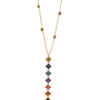 Collier Doré Fleur Multicolore Élégance Féminine Tendance