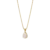 Collier pour femme avec chaîne dorée et pendentif en forme de goutte d’eau orné d’un zircon transparent, style élégant et raffiné.
