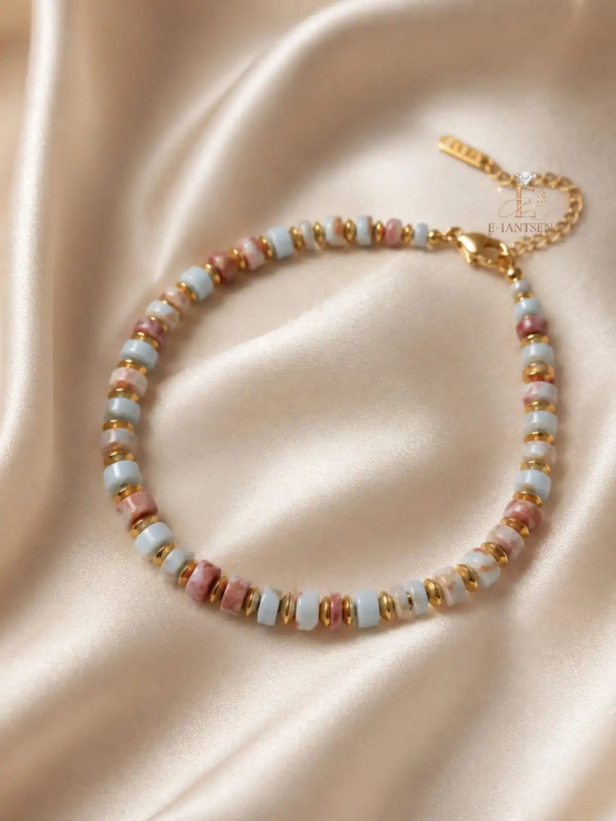 Bracelet Perlé Rosée Dorée – Image 2