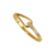 Bague pour femme en métal finition dorée au design ouvert avec une rangée de petits détails scintillants sur le dessus.